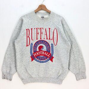 Buffalo Bills Football Sweatshirt Vintage, Sport Grey, S - 3XL